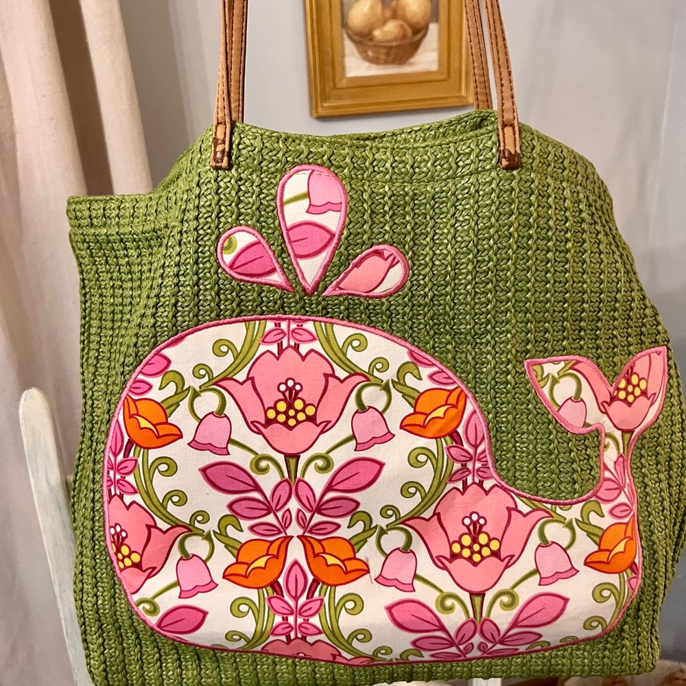 Vera Bradley Lilli Bell Seashore 
Straw Tote (Retired Tote) - Picture 10 of 11